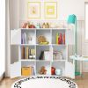 Free Standing 9 Cube Storage Wood Divider Bookcase for Home and Office