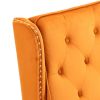 VIBRANT ORANGE MODERN WOOD ACCENT CHAIR | STYLISH COOLMORE LOUNGE SEAT - STURDY WOOD FRAME & LEGS FOR LIVING ROOM/BEDROOM