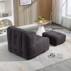 Fluffy Bean bag chair, super soft lazy sofa chair w memory foam and Ottoman