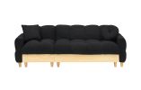 BLACK TECHNOLOGY CLOTH 3-SEAT LIFT SOFA BED WITH STORAGE | COMPACT, VERSATILE SOFA BED FOR SMALL SPACES