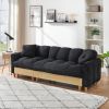 BLACK TECHNOLOGY CLOTH 3-SEAT LIFT SOFA BED WITH STORAGE | COMPACT, VERSATILE SOFA BED FOR SMALL SPACES