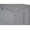 Queen Size Murphy Bed with Rotable Desk, Gray