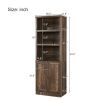 Space-Saving Full Size Murphy Wall Bed with 1 Side Cabinet Storage Shelf | Versatile Brown Foldable Bed for Guest Room & Home Office