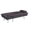 LUXURY BROWN CHAISE LOUNGE WITH USB PORT & PILLOW