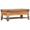 STUNNING BROWN ACACIA WOOD COFFEE TABLE – 43.3”X20.5”X17.7” | ELEGANT SOLID WOOD ACCENT TABLE FOR MODERN LIVING ROOMS