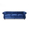 OPULENT 3-SEATER VELVET SOFA - NAVY BLUE  | LUXURIOUS COMFORT & TIMELESS ELEGANCE