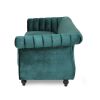 LUXURY TEAL VELVET 3-SEATER SOFA | PLUSH, STYLISH & COMFY CENTERPIECE FOR MODERN LIVING ROOMS