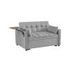 LUXE GREY VELVET LOVESEAT SOFA BED | ELEGANT & COZY SLEEPER