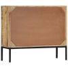 RUSTIC BROWN SOLID MANGO WOOD SIDEBOARD | 34.6" X 11.8" X 28" | CHARMING STORAGE CABINET