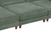 LUXE SAGE GREEN 6-PC MODULAR SECTIONAL | CORDUROY COUCH WITH OTTOMAN & CORNER WEDGE | CUSTOMIZABLE LIVING ROOM SOFA SET