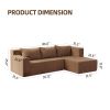 L-Shape Sectional Sofa, Modular Sectional Living Room Sofa Set, Minimalist Style Couch