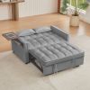 LUXE GREY VELVET LOVESEAT SOFA BED | ELEGANT & COZY SLEEPER