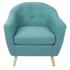 Rockwell Mid Century Modern Accent Chair in Teal by LumiSource