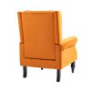 VIBRANT ORANGE MODERN WOOD ACCENT CHAIR | STYLISH COOLMORE LOUNGE SEAT - STURDY WOOD FRAME & LEGS FOR LIVING ROOM/BEDROOM