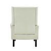 COOLMORE Wood Frame Armchair, Modern Accent Chair Lounge Chair with Sturdy Wood Legs for Living Room Bedroom(Beige)