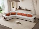 LUXURIOUS L-SHAPED MODULAR SECTIONAL SOFA WITH ARMRESTS & WOODEN FRAME - STYLISH CREAM BEIGE COMFORT