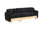 BLACK TECHNOLOGY CLOTH 3-SEAT LIFT SOFA BED WITH STORAGE | COMPACT, VERSATILE SOFA BED FOR SMALL SPACES