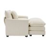 Comfortable Single Chair Deep Seat Sofa With Footstool With One Pillow