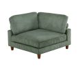 LUXE SAGE GREEN 6-PC MODULAR SECTIONAL | CORDUROY COUCH WITH OTTOMAN & CORNER WEDGE | CUSTOMIZABLE LIVING ROOM SOFA SET