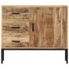 RUSTIC BROWN SOLID MANGO WOOD SIDEBOARD | 34.6" X 11.8" X 28" | CHARMING STORAGE CABINET