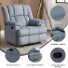 ULTIMATE BLUE COMFY SWIVEL ROCKER RECLINER CHAIR