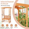 Stunning 6.2 FT Tall Garden Arbor with Pergola & Cozy 2-Seat Bench – Perfect for Lawn & Backyard Decor