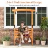 Stunning 6.2 FT Tall Garden Arbor with Pergola & Cozy 2-Seat Bench – Perfect for Lawn & Backyard Decor