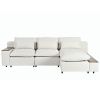 Vibrant U-Style L-Shaped Modular Sectional Sofa | Removable Cushions, 3 Pillows & Hidden Storage | Ideal for Living Rooms