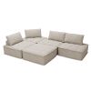 ULTRA-COZY MODULAR L-SHAPED CHENILLE SOFA | HIDDEN LEGS & REMOVABLE CUSHIONS