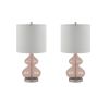 Ellipse Curved Glass Table Lamp, Set of 2