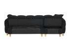 BLACK TECHNOLOGY CLOTH 3-SEAT LIFT SOFA BED WITH STORAGE | COMPACT, VERSATILE SOFA BED FOR SMALL SPACES