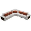 LUXURIOUS L-SHAPED MODULAR SECTIONAL SOFA WITH ARMRESTS & WOODEN FRAME - STYLISH CREAM BEIGE COMFORT