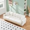 BEIGE 3-SEATER TECH CLOTH LIFT SOFA BED | COMPACT STORAGE SOFA FOR SMALL SPACES