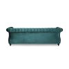 LUXURY TEAL VELVET 3-SEATER SOFA | PLUSH, STYLISH & COMFY CENTERPIECE FOR MODERN LIVING ROOMS