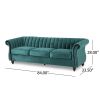 LUXURY TEAL VELVET 3-SEATER SOFA | PLUSH, STYLISH & COMFY CENTERPIECE FOR MODERN LIVING ROOMS