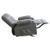 Vanbow.Recliner Chair Massage Heating sofa with USB and side pocket 2 Cup Holders (Grey)