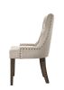 Farren Side Chair, Beige Fabric & Espresso Finish (set of 2)