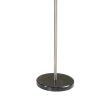 81"H BLACK ARCH WITH ADJUSTABLE BODY FLOOR LAMP 1PC