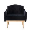 Accent Chair; leisure single sofa chair with Rose Golden feet