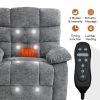 Lift Recliner Chair Heat Massage Dual Motor Infinite Position Up to 350 LBS Large Electric Power Lift Recliners with Power-Remote