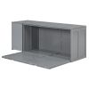 Queen Size Murphy Bed with Rotable Desk, Gray