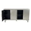 LUXE 60" CHAMPAGNE 4-DOOR CABINET | VERSATILE STORAGE FOR LIVING ROOM, KITCHEN & BEDROOM