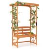 Stunning 6.2 FT Tall Garden Arbor with Pergola & Cozy 2-Seat Bench – Perfect for Lawn & Backyard Decor