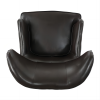 LUXURIOUS DARK BROWN HIGH BACK LEATHER CHAIR | ELEGANT & COMFORTABLE PU DESIGN