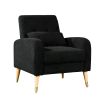 Chic Mid-Century Modern Accent Chair | Upholstered Single Sofa with Sturdy Legs for Cozy Living Rooms