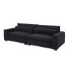 104.72 inch Fabric Couches for Living Room, Mid Century Modern Sofas for Bedroom, Apartment, Office BLACK