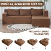 L-Shape Sectional Sofa, Modular Sectional Living Room Sofa Set, Minimalist Style Couch