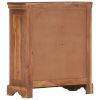 Rustic Brown Acacia Wood Sideboard | 24.4"x11.8"x29.5" Solid Storage for Chic Interiors