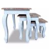 Nesting Table Set 3 Pieces Solid Reclaimed Wood - Brown