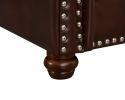 Living Room Sofa Single Seat Chair with Wood Leg Burgundy Faux Leather